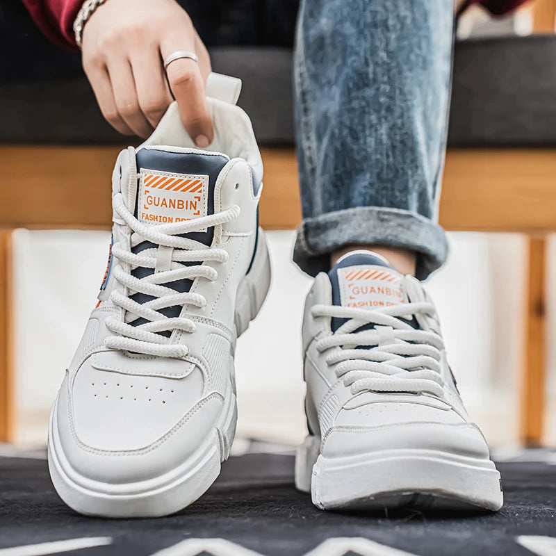 Sneakers Men Casual High Top Board Shoes Vulcanized Shoes Male Walking Sport Shoes Outdoor Sneakers Male Soft Sole Walking Shoes