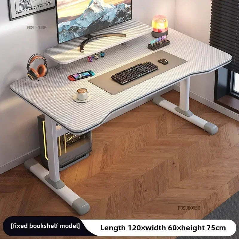 L Shape Desk Liftable Computer Table — Graphite Black | KIMLUD