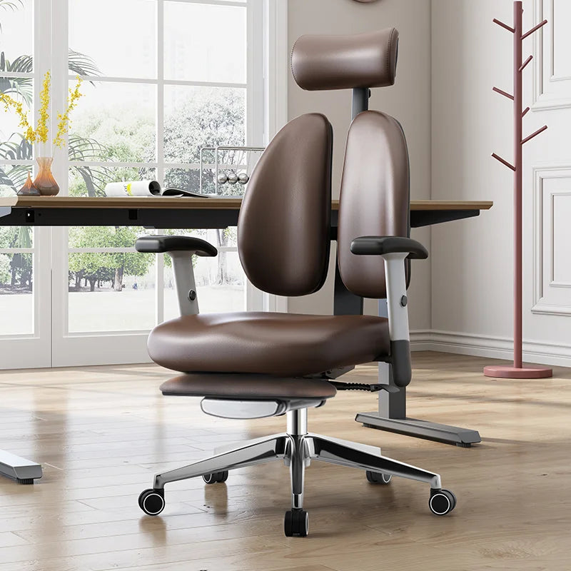 Premium Metal Office Chair With Armrests And Smooth Swivel Wheels — Black | KIMLUD