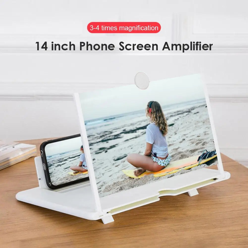 14/12/10 Inch 3D/5D Phone Screen Amplifier Stand Mobile Cinema Display Enlarged Magnifier HD Video Magnifying Smartphone Bracket