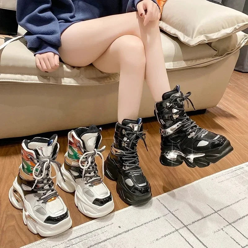 Ankle Boots – High Platform – Leather | KIMLUD