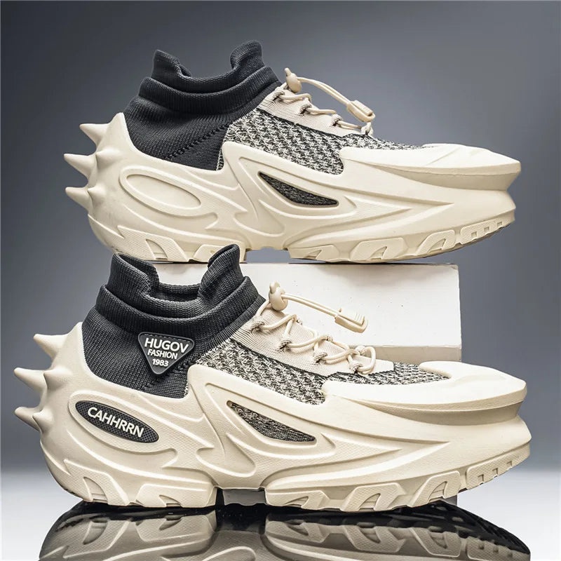 Men's Sneakers – Breathable Knit Silhouette – Casual Sport Shoes | KIMLUD