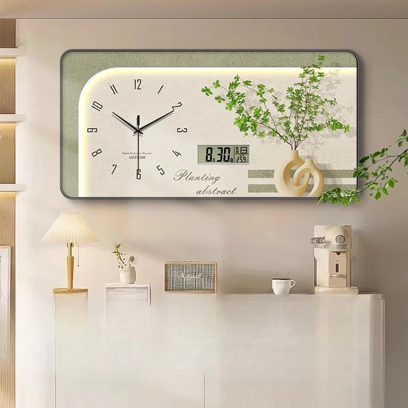 Acrylic Nordic Wall Clock Geometric Frame — Ivory-Cream | KIMLUD