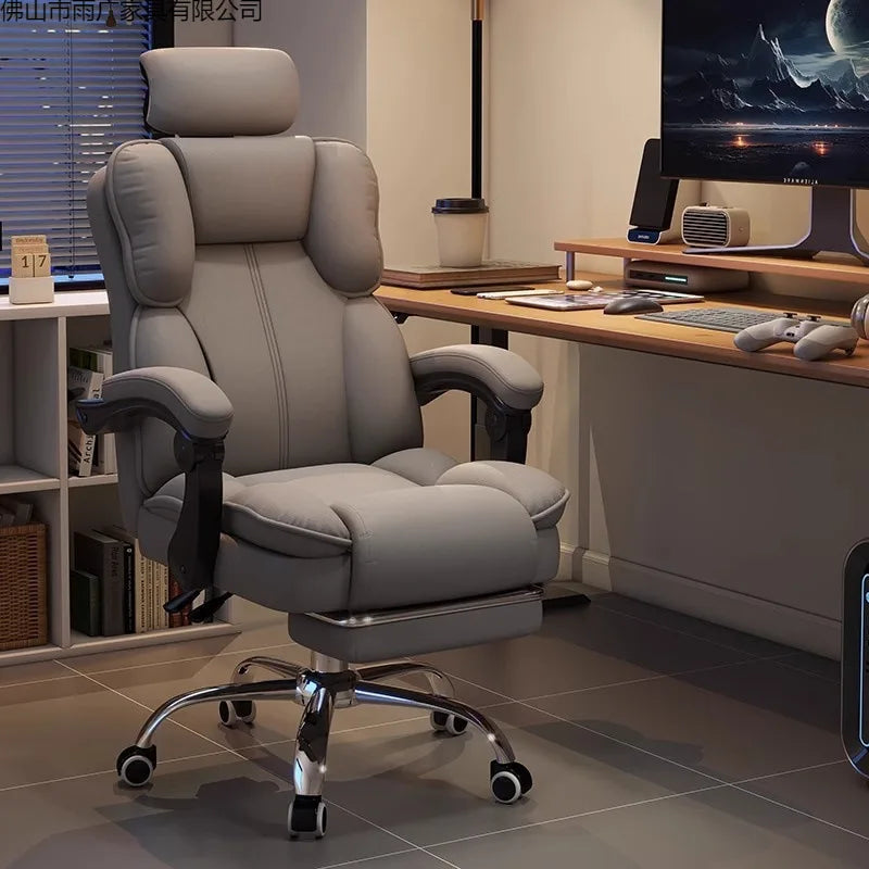 Stainless-Steel Office Chair Ergonomic With Adjustable Back — Gray | KIMLUD
