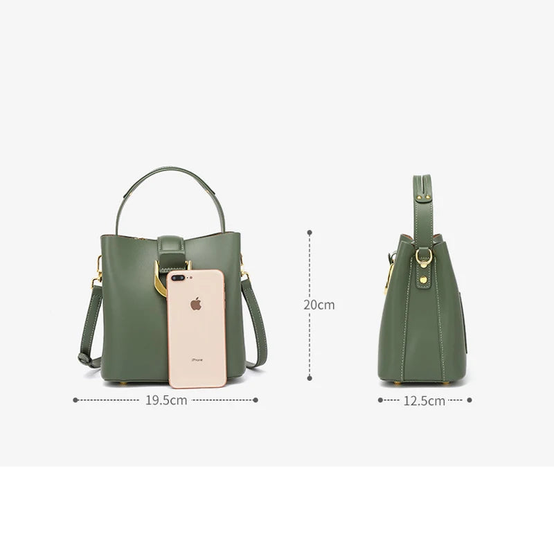 Handbag – Crossbody Messenger – Genuine Leather | KIMLUD