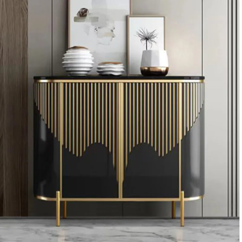 Gold-Toned Cabinet French Narrow Space-Saving — Gold | KIMLUD