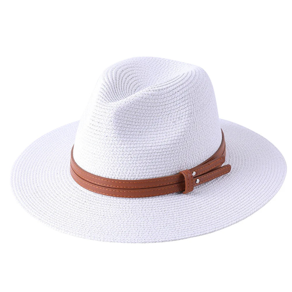 Panama Straw Wide Brim Elegant Hat — Natural | KIMLUD