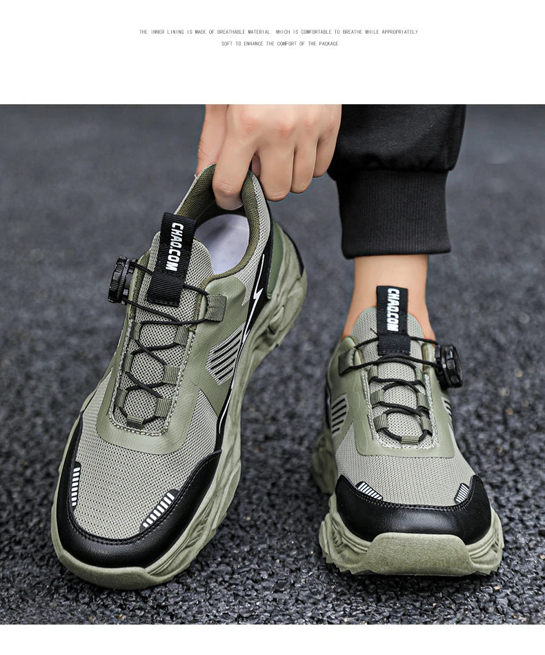 Breathable Korean Sneakers Rotating Laces — Black | KIMLUD