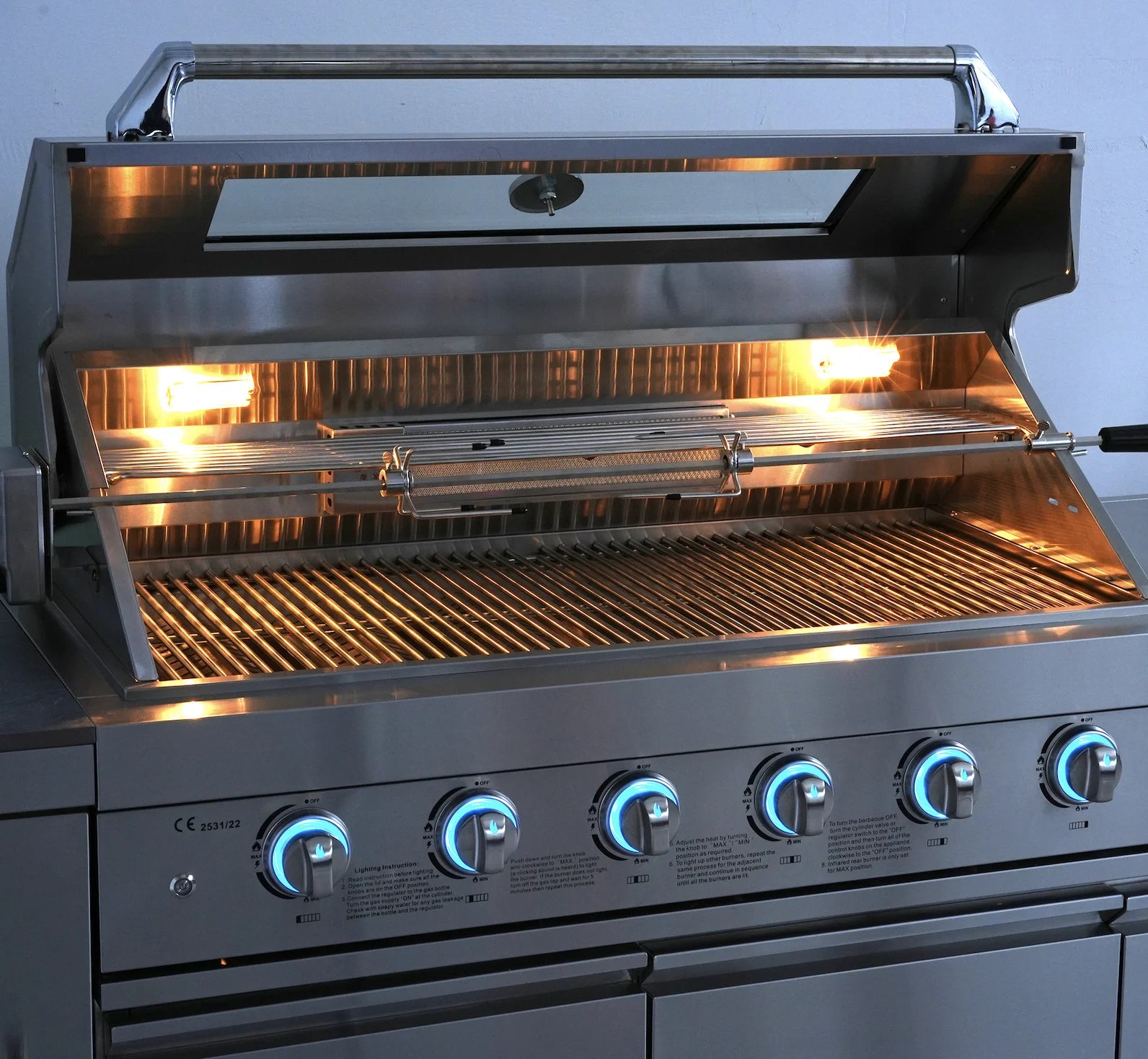 Stainless Steel Outdoor Kitchen Cabinet With Grill — Stainless | KIMLUD