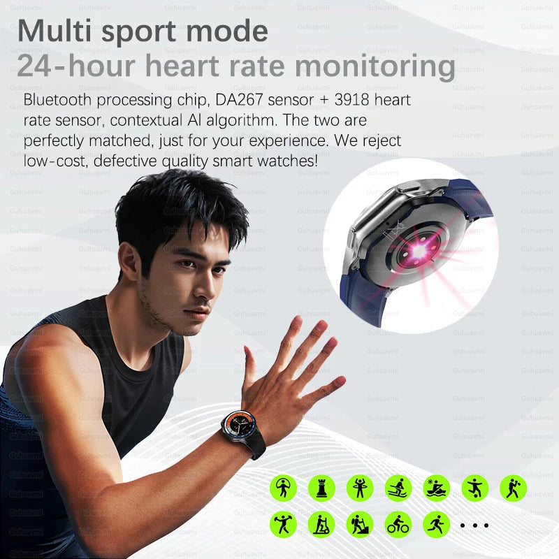 DT Watch X Smart Watch Men 466*466 AMOLED HD Screen 32gB Memory 3D Surround Vision Watch BT Call IP68 Waterproof Smartwatch Man