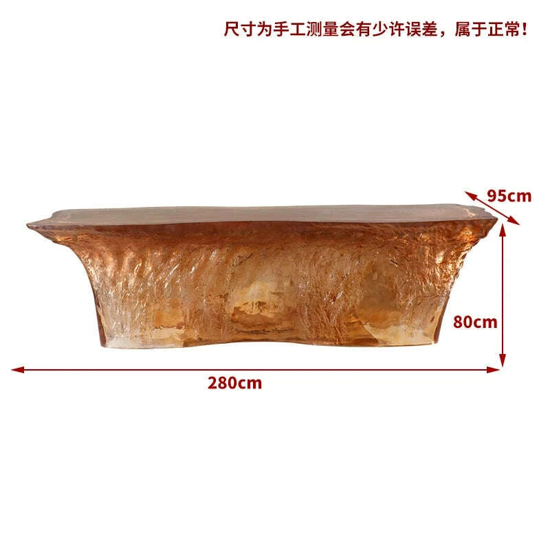 KIMLUD, Premium Light Luxury Transparent Resin Hotel Front Desk Restaurant Villa Kitchen Partition Luminous Crystal Glacier Island Table, KIMLUD Womens Clothes