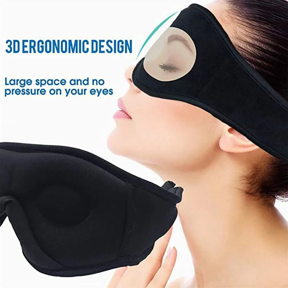 Sleeping Mask 3D Eye Mask Headsets Headband Soft Elastic Comfortable Wireless Music Headsets Eye Mask With Mic For Side Sleepers