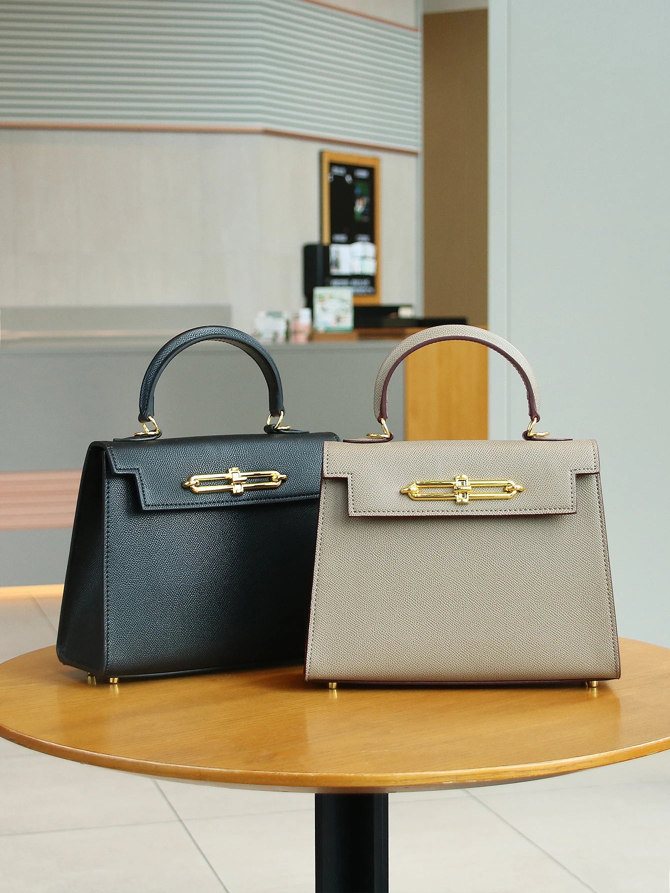PU Leather Elegant Everyday Handbag — Black | KIMLUD