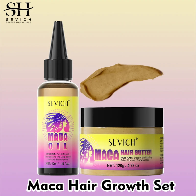 Maca Hair Growth Oil Set With Castor Oil — Sunny Yellow | KIMLUD