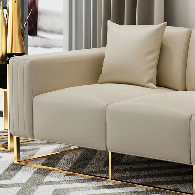 A Modern Design Corner Leather Couch Living Room Sofas Set Modular Home Furniture Sectional L Shaped Luxury Sofa