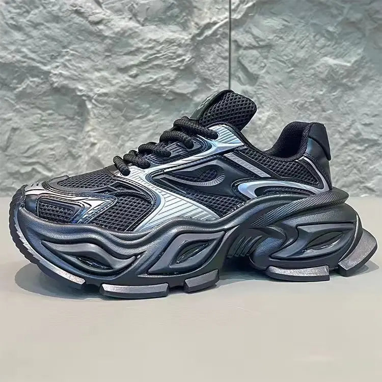 Men's Chunky Sneaker – Height Increasing – Leather Fabric | KIMLUD