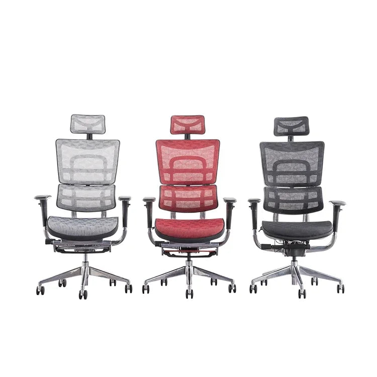 Aluminum Modern Mesh Office Chair Ergonomic — Rosy Pink | KIMLUD