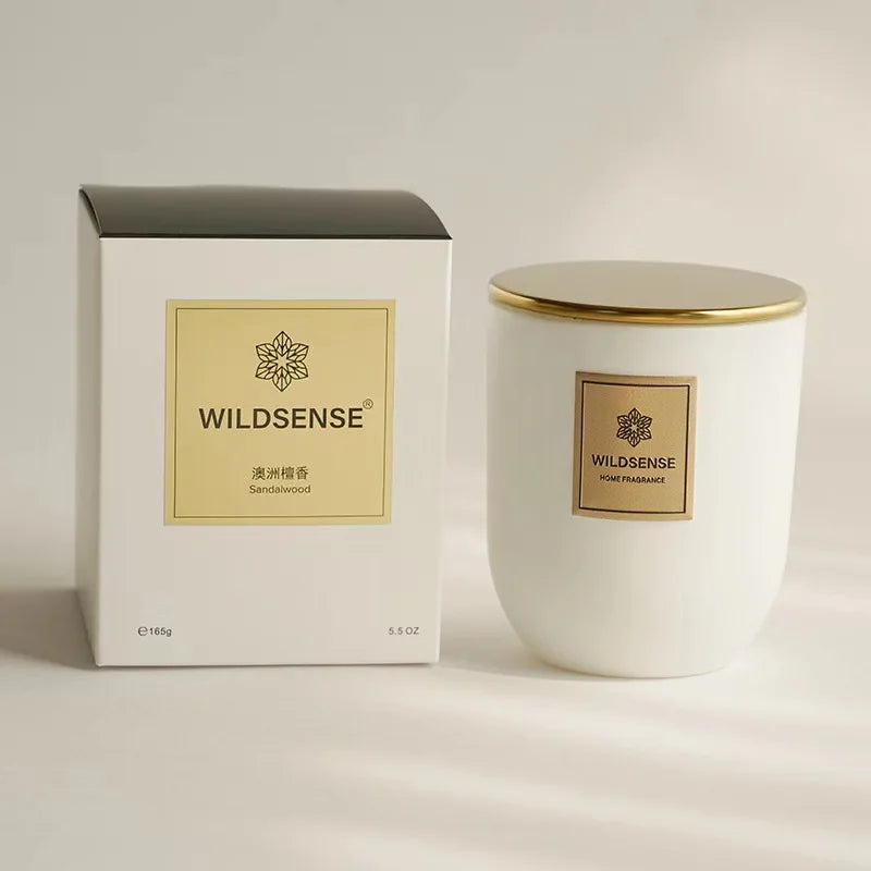 Handmade Scented Candle Jar Romantic Wedding — White | KIMLUD