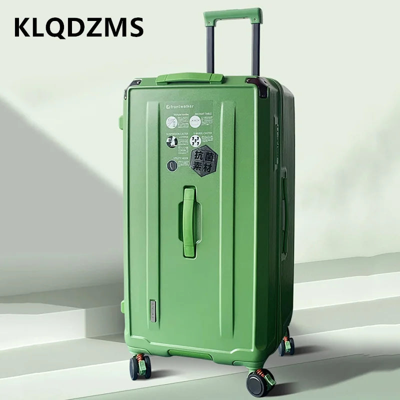 KLQDZMS Luggage Women's Large-capacity Trolley Bags Family Travel Essentials Password Box ABS + PC Universal Wheel Suitcase