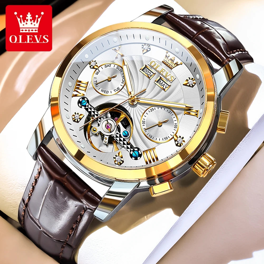 Skeleton Stainless Steel Watch Tourbillon — Silver | KIMLUD