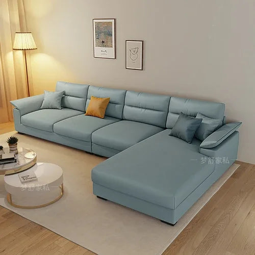 Nordic Waterproof Lounger Sofa Modern Minimalist — Ivory | KIMLUD