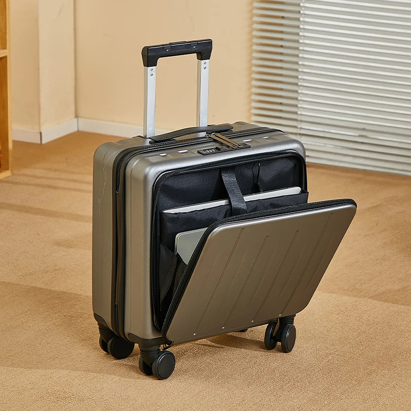 Luggage female small 18 inches suitcase swivel wheels male student durable sturdy thick password travel case