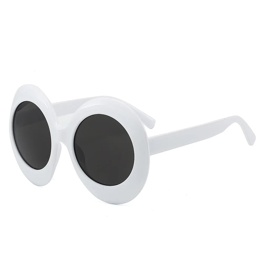 Premium Plastic Oversized Oval Sunglasses — Black | KIMLUD