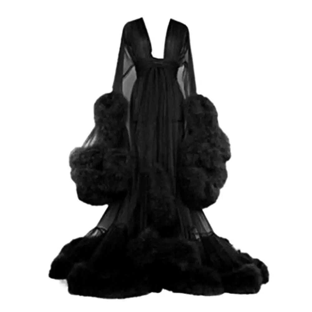 wedding-night-mesh-dress-fluffy-trim-a-line-mesh-dress-translucent-lace-up-bow-waist-seductive-bathrobe-cocktail-party-dresseskimludkimlud-35560522