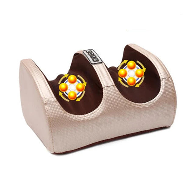 Shiatsu Foot Massager With Heated Rollers — Deep Burgundy | KIMLUD