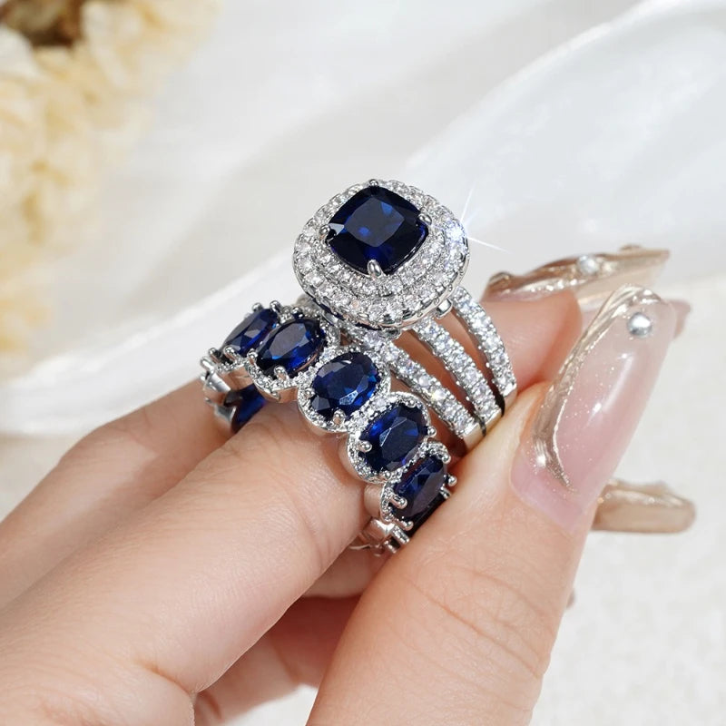 Ring – Double Layer Shine – Zinc Alloy – Silver | KIMLUD