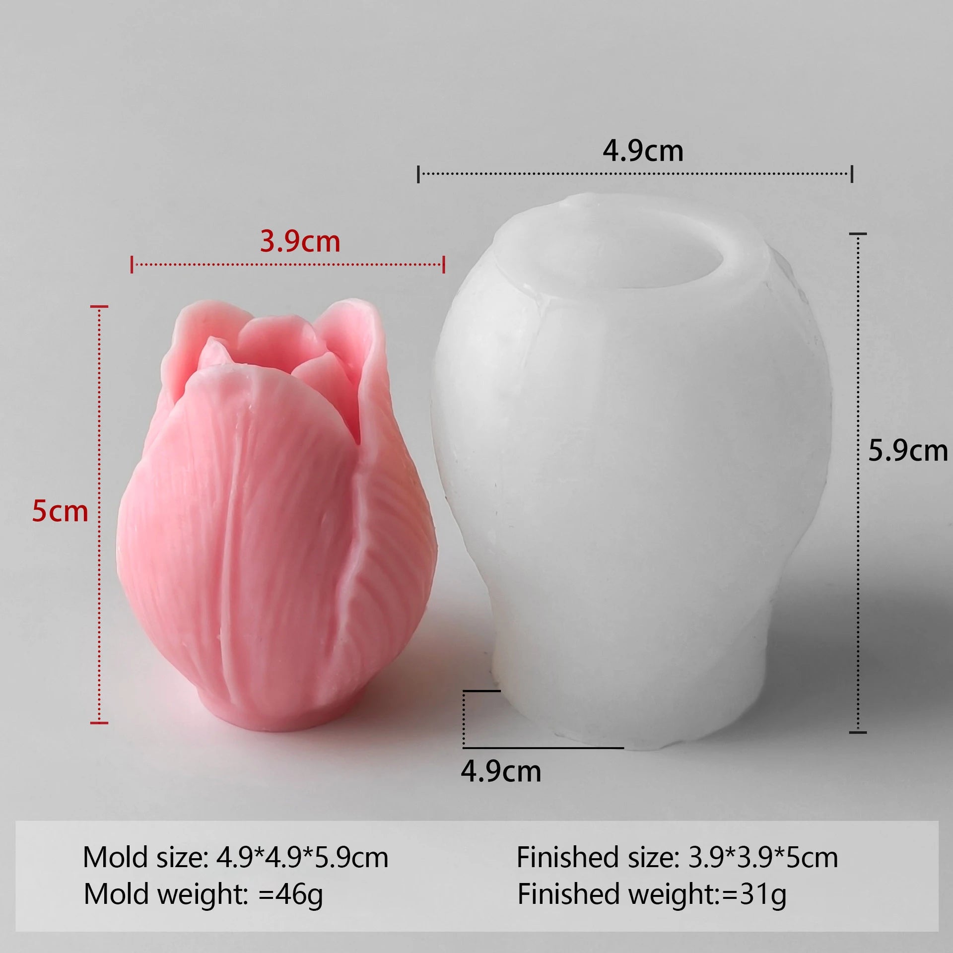 KIMLUD, Budding Open Flowers Silicone Candle Mold Mini Flower Soap Gypsum Crafts Resin Mould DIY Chocolate Ice Cake Baking Molds, KIMLUD Womens Clothes