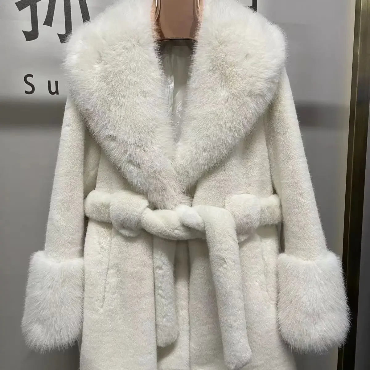 Coats – Thick Warm Long Coat – Faux Fox Fur – | KIMLUD