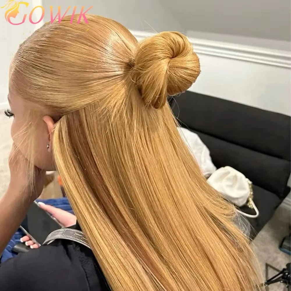 HD Lace Front Wig - Straight - Swiss Lace - 27 Honey Blonde | KIMLUD
