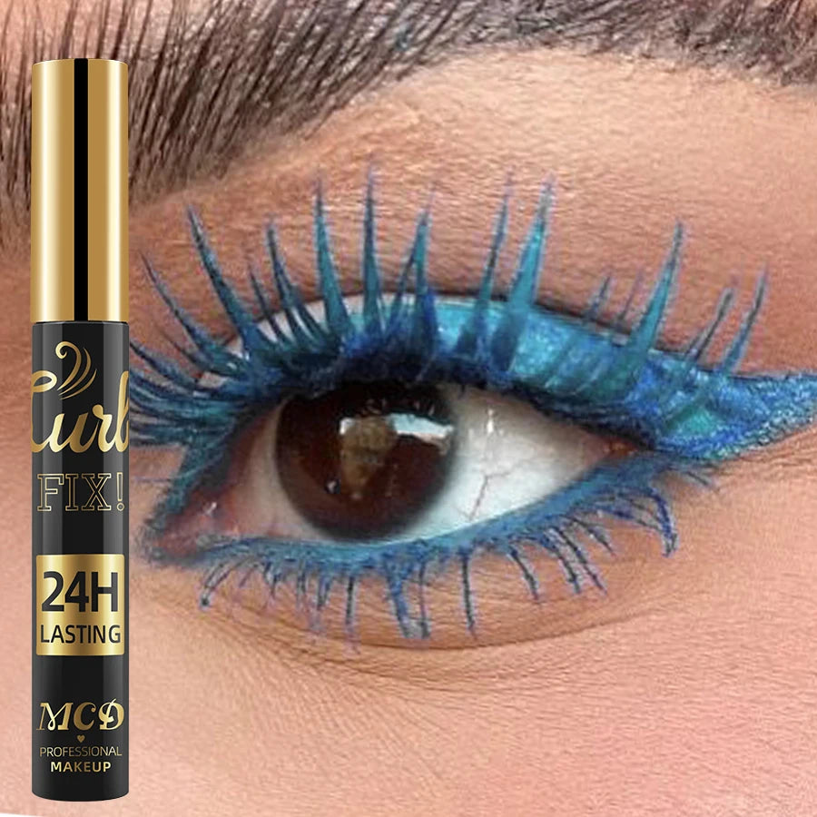 5D  Waterproof  Mascara Vibrant  9 Color-Lasting Curl Ink Formula -Eyeliner Extension  Blue Green Black Eye Makeup Cosmetic