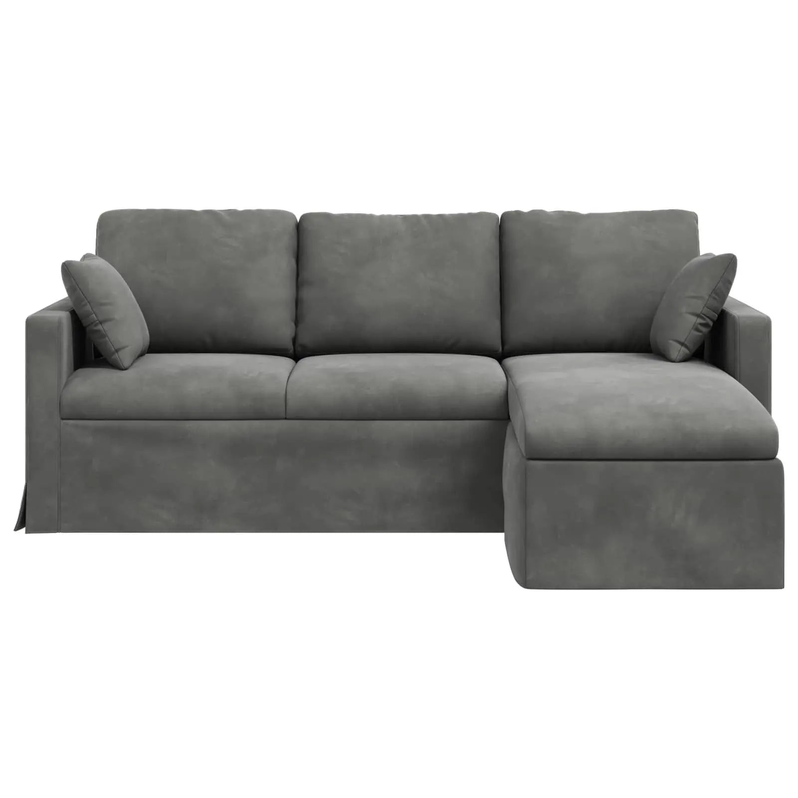 Velvet Sofa 198 x 134 x 80 cm — Dark Grey | KIMLUD
