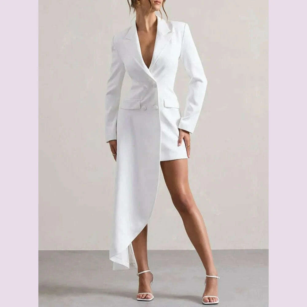 yeezzi-2025-new-urban-female-black-white-high-low-notched-collar-blazer-office-ladies-fashion-buttoned-pocket-commute-outerwears-kimlud-kimlud-33917486