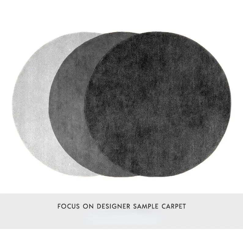 Nordic Plush Wool Rug Irregular Oval Non-Slip — Soft Taupe-Beige | KIMLUD
