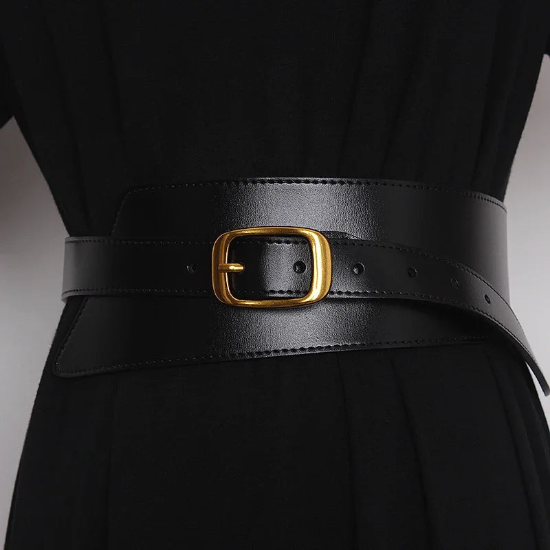 Belt – Wide Leather Belt – Cowskin | KIMLUD