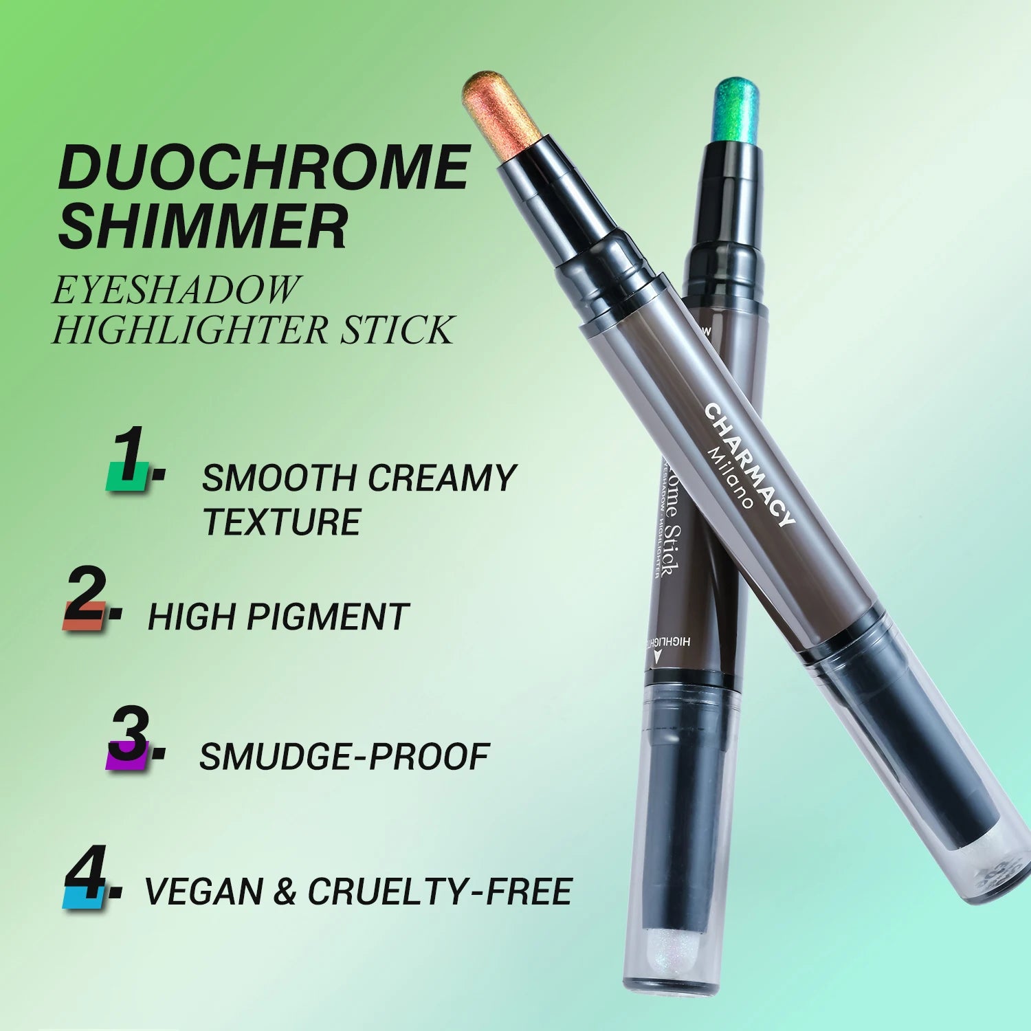 KIMLUD, CHARMACY 2 In 1 Multichrome Eyeshadow Sticks High Pigmented Glitter Eyeshadow Waterproof Eye Shadow Pen Metallic Makeup 6 Color, KIMLUD Womens Clothes