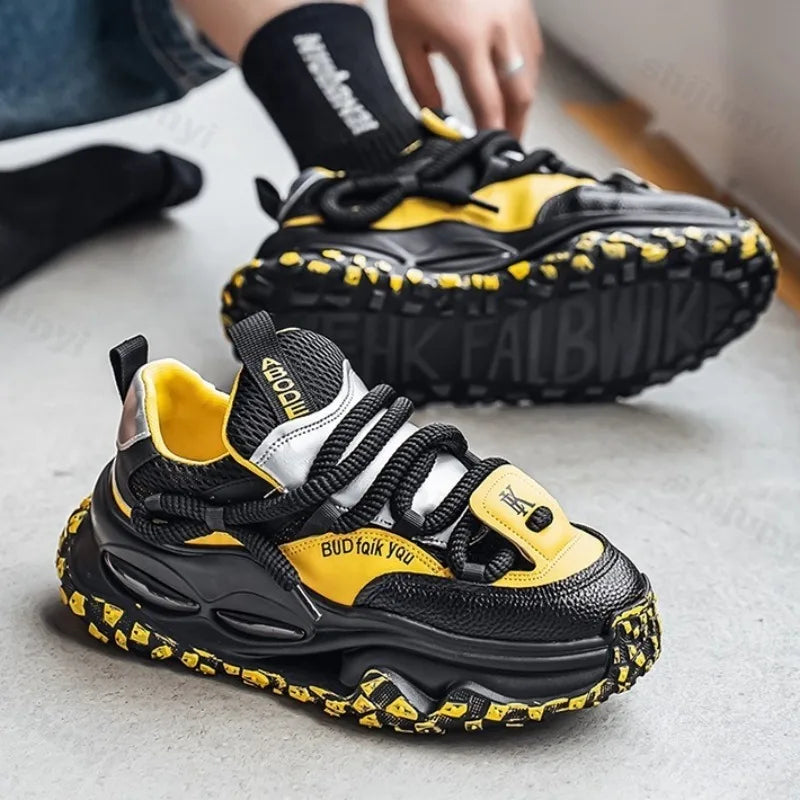 Fashion Trend Casual Low Top Non Slip Sport Shoes for Men 2025 Autumn New Mesh Breathable  Comfortable Versatile Chunky sneakers