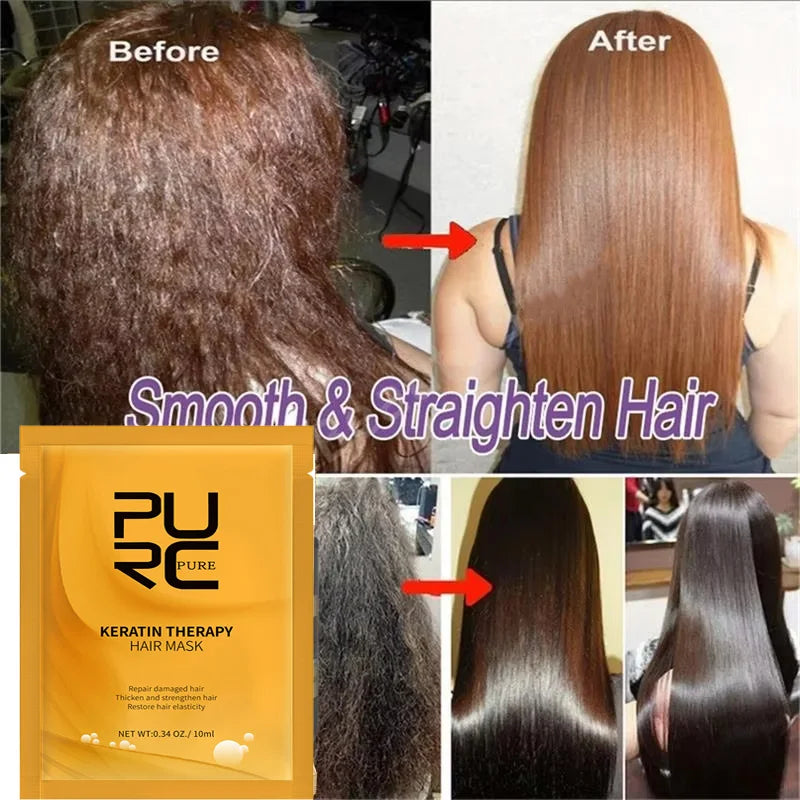 Keratin Hair Mask 8 Seconds Smoothing Treatment For Damaged Hair — White | KIMLUD