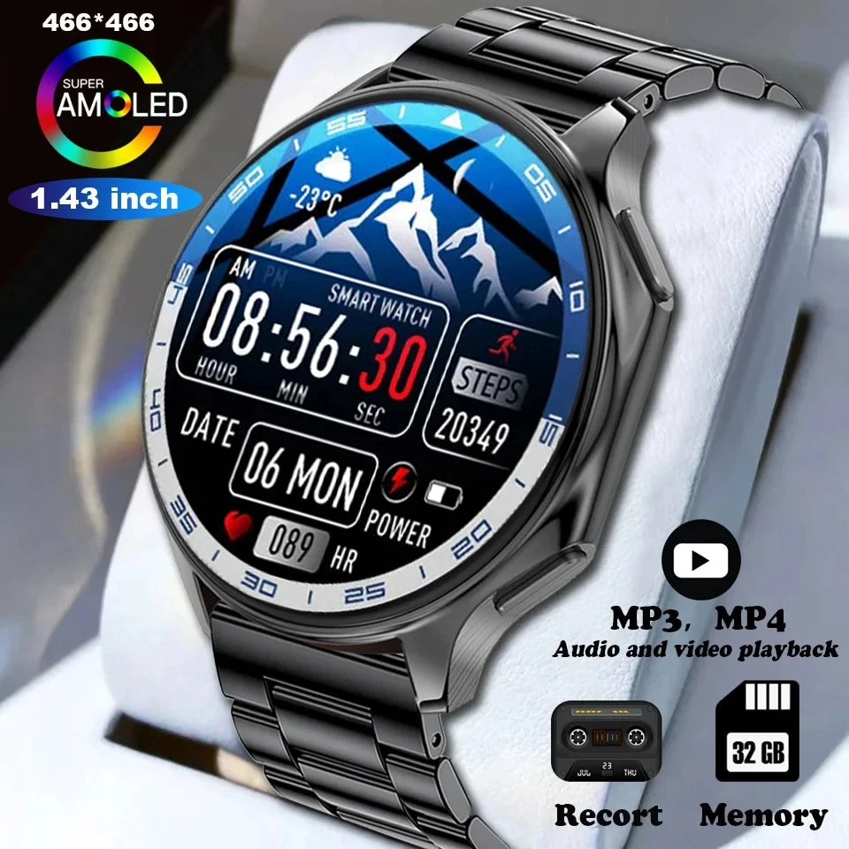 KIMLUD, 2025 New For Man DT Watch X Smart Watch Men 32GB Memory AMOLED HD Screen Bluetooth Call NFC Heart rate waterproof SmartWatch, KIMLUD Womens Clothes