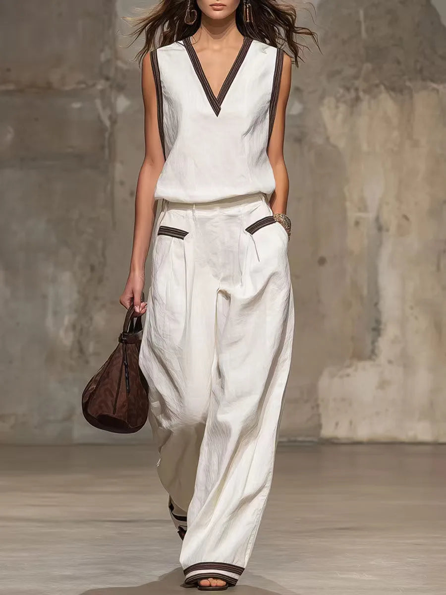 Broadcloth Solid Two Piece Set — Champagne | KIMLUD