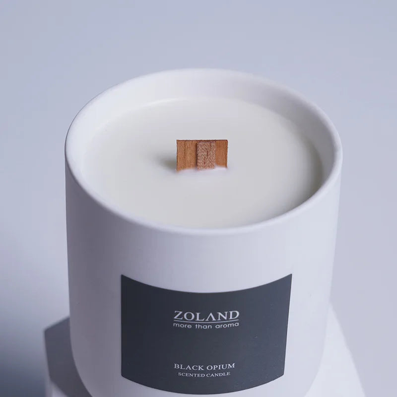 Handmade Scented Candle Jar Romantic Wedding — White | KIMLUD