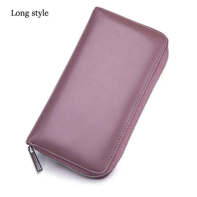 KIMLUD, Women Wallets Long Genuine Leather Purses RFID Anti Theft Money Bag For Women Phone Purse Large Capacity Card Holders Carteras, KIMLUD Womens Clothes