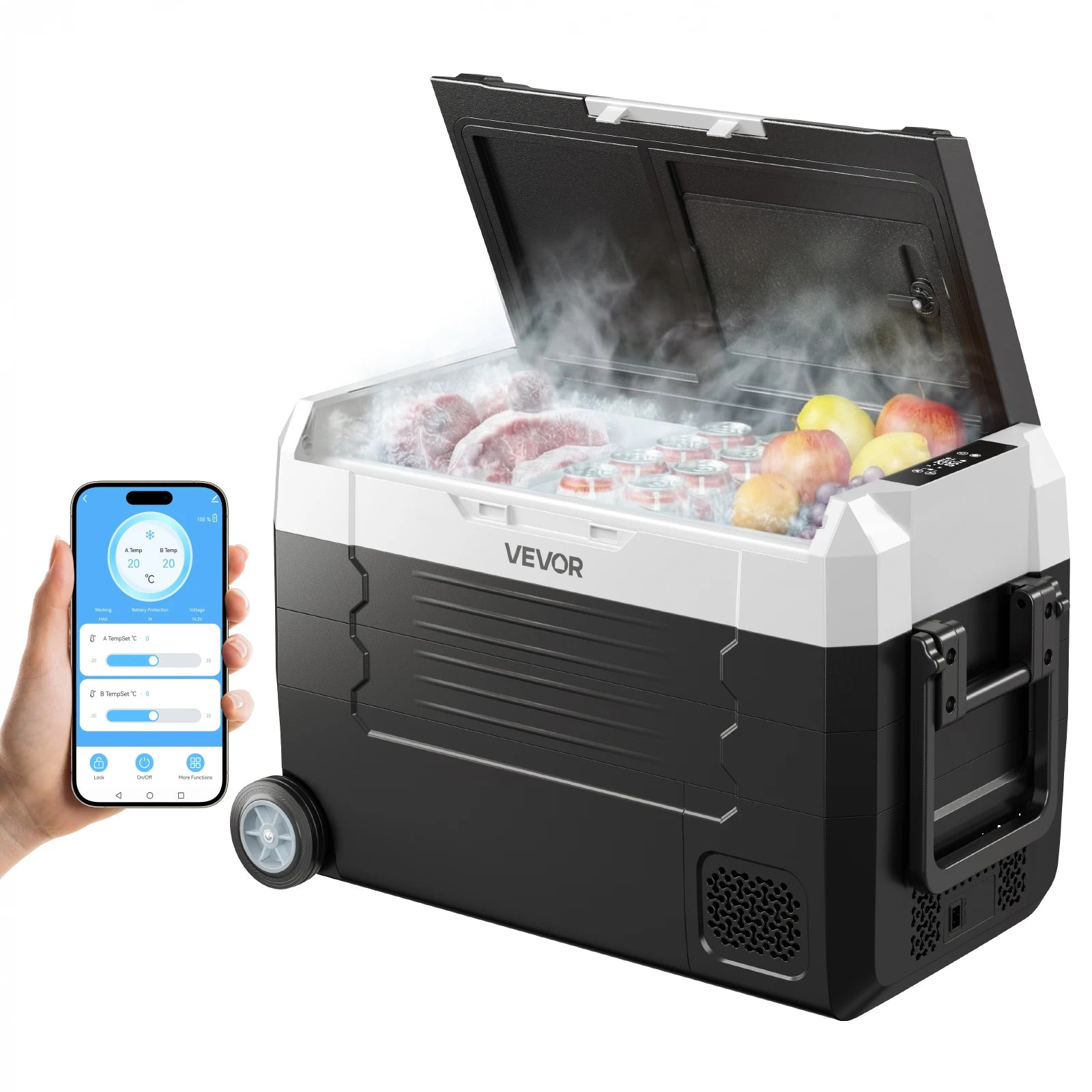 Portable Car Refrigerator 20L Premium — Black | KIMLUD