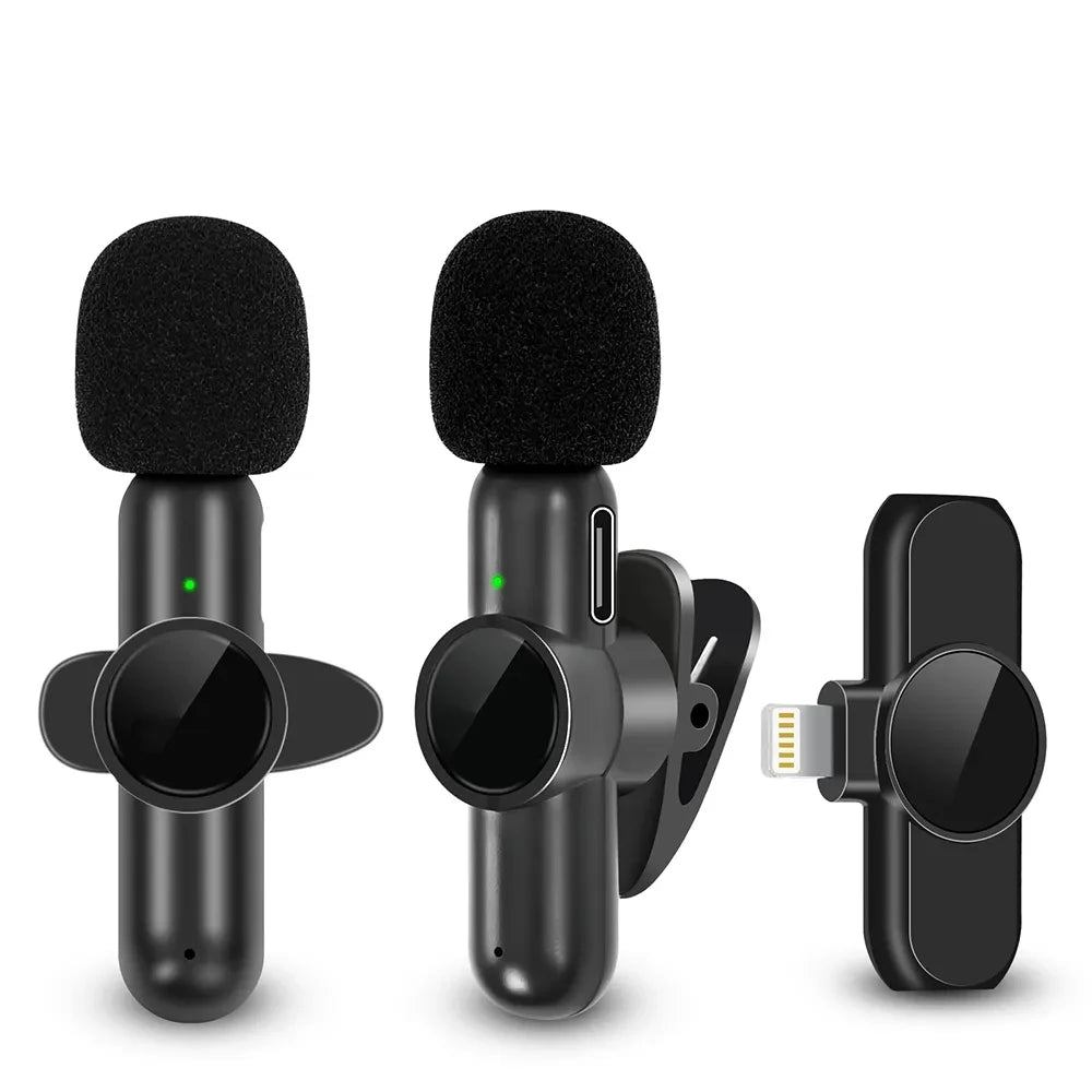 Wireless Lavalier Microphone For Mobile Devices — Black | KIMLUD