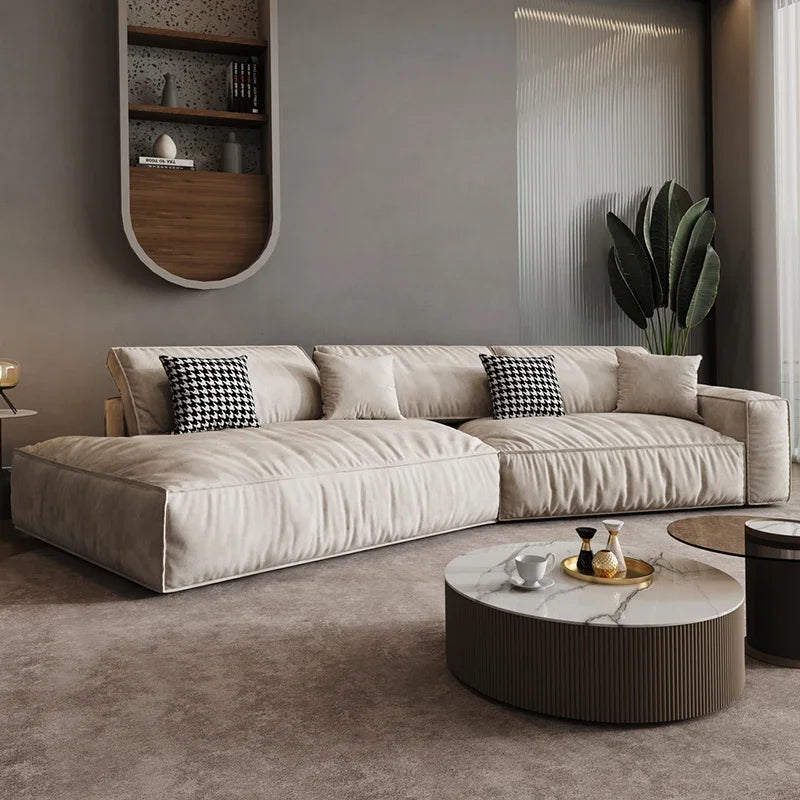Nordic Fabric Sofa Double-Seater — Slate Blue | KIMLUD