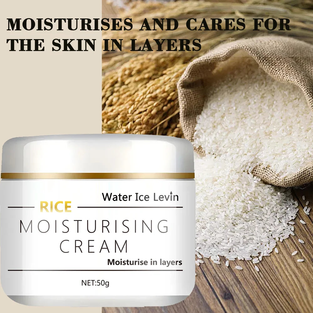 Rice Oil Moisturizing Cream Non-Greasy Hydration — White | KIMLUD