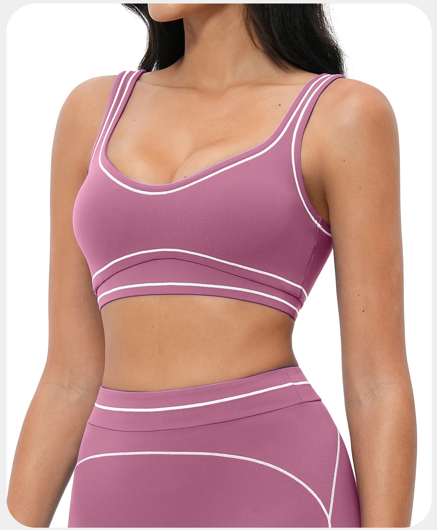 Breathable Yoga Sports Bra Color-Contrast — Multicolor | KIMLUD